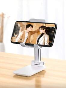 1pc Multi-Function Phone Holder, Foldable Slouchy Bedside TV Tablet Live Streaming Stand Bracket - Multicolor - View 9