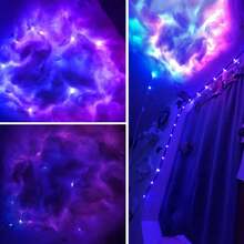 LED Cloud Light With Smart APP And Remote Control Music Rhythm Light Multi-Color Changing Ceiling Cloud Light Suitable For Festival, Party, Home, Bedroom Decor Fantasy Cloud Light - 彩色 - 查看 5