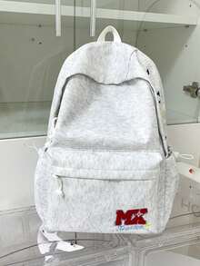 新款时尚大容量多功能经典可爱便携旅行通勤背包，适合各种场合 - 淺灰色 - 查看 7