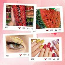 40 Color 3mm Jelly Resin Rhinestones For Bedazzling Crafting Flatback Stones Bedazzler Kit Colorful Gems Diamonds Charms For Nails Eyes Face Makeup Tumblers Bottles DIY Crafts Shoes Phones - Nhiều màu: Mũi khoan nhựa 28 ô 3MM - Xem 5