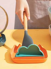 Nuevo soporte multifuncional para tapa de olla, estera antideslizante para hornilla de cocina, escurridor de utensilios para encimera, estera de almacenamiento para encimera de cocina, utensilios de cocina, escurridor - Multicolor - Ver 5