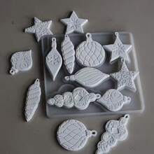 Silicone Mold For Making Christmas Stars And Snowflakes - Reusable Square Craft Mold Suitable For Resin, Candle And Bath Bomb - Perfect For Holiday Decoration And Home Decor, Ideal For Holiday Season - Square 8-compartment Silicone Mold - View 3
