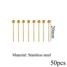 50/100个不锈钢极简弯针 T型针 串珠针 九字针 串珠连接针 耳环手链DIY饰品配件制作 - 頭針 - 查看 8