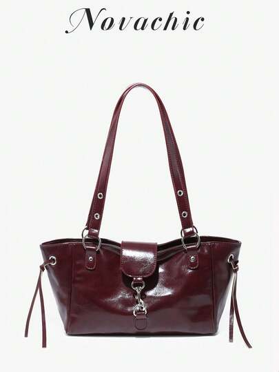 Bolso de mujer estilo Hobo con decoración de remaches, estilo retro Y2K, con borlas, perfecto para el estilo callejero, festivales de música, conciertos y estilo rock. Bolso gótico y punk japonés para mujeres.