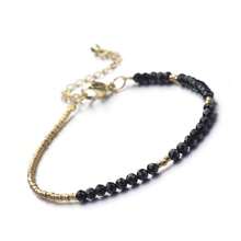 1pc Healing Crystal Bracelet, Natural 3mm Beryl, Amethyst, Black Quartz Faceted Beads, Adjustable, Unisex, Birthday Gift, Fashion Accessory, Friendship Gift - Multicolor - View 16