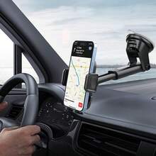 360° Rotatable Dashboard Mount, 270° Swivel Head, Flexible PVC Material Car Phone Holder - 2 In 1 Navigation & Smartphone Holder, Suitable For IPhone, Android Phones, Birthday, Family, Friend Gift, Driving Accessory, Heavy Duty - Upgraded Version - View 3