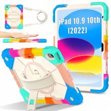 1pc 3-In-1 Anti-Drop Design, Adjustable Shoulder Strap, PC+Silicone Material, 360° Rotatable Handgrip Stand, Sturdy Protective Case Suitable Compatible With Ipad 11th (A16) 2025, 10th 2022, Galaxy Tab A11+ 2025/A9 Plus, Fashionable And Ideal For Gifts And Awards. - Multicolor - View 16