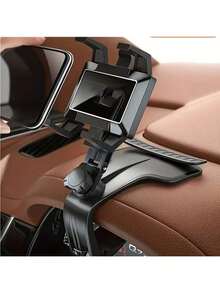360° Rotatable Car Mobile Phone Holder - Dashboard Navigation Mount With Parking Number Plate - A - View 1