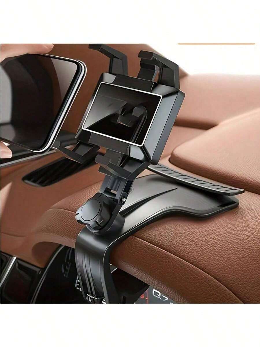 360° Rotatable Car Mobile Phone Holder - Dashboard Navigation Mount With Parking Number Plate - A - View 1