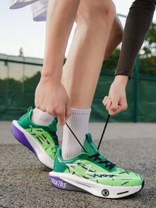 L.S.W.P Men's Athletic Shoes - Lightweight & Breathable Running Shoes, Enhanced Cushioning And Durable Rubber Outsole, Suitable For Training, Hiking And Casual Wear - All-Season Low-Top Sneakers, Streetwear Hiking Shoes, Fashionable Athletic Design, Fabric Upper. - Green - View 12