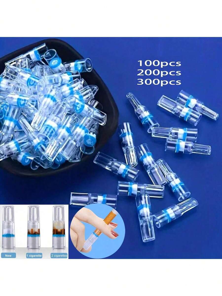 100/200pcs Tar Filter Cleaning Container - Unisex Pure Smoke Waste-Type Thick/Thin Dual-Use Filter, Smoking Filter Holder Mouthpiece, Household Small Tool, Party Holiday Gift, Birthday Gift, Gift For Friends - Cigarette Holder - View 1