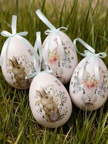 12/24 Quả Trứng Phục Sinh Treo Trang Trí, Hình Thỏ Hoạt Hình, Trang Trí Tiệc Gia Đình, Đồ Trang Trí Hình Trứng Nhiều Màu Sắc, Trang Trí Phong Cách Cổ Điển Mùa Xuân, Trang Trí Nhà Mùa Xuân, Trứng Giả, Tuyệt Vời Cho Trang Trí Lễ Phục Sinh, Đồ Trang Trí Hình Trứng Nhiều Màu Sắc, Đồ Trang Trí Cây Mùa Xuân Phong Cách Nông Trại, Vật Trang Trí Giỏ Quà. - Xem 6