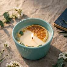 1pc Natural Soy Wax Scented Candle, Long-Lasting Home & Bedroom Fragrance, Gift For Mother's Day, Valentine's Day, Souvenir - Green Grapes - View 1