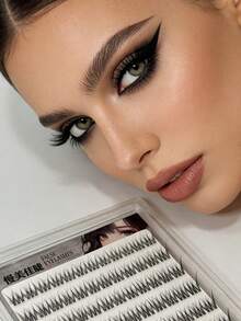 120 Clusters CC Curled False Eyelashes, Single False Eyelash, CC Curled Natural Makeup Effect, Comic Style False Eyelashes, Single False Eyelash, Home DIY False Eyelashes, Eyelash Clusters, Single False Eyelash, Eyelashes, False Eyelashes - CC - View 5