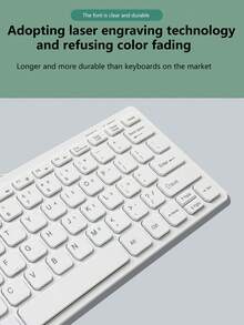 Teclado con cable de 78 teclas, interfaz USB, estilo punk, teclado mini silencioso compatible con computadora portátil y de escritorio - Blanco - Ver 9