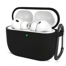 1pc Ultra-Thin 0.8mm Silicone Detachable Earphone Case, Naked Touch Suitable For All Models - Black - View 1