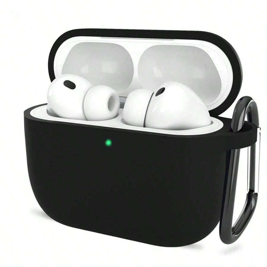 1pc Ultra-Thin 0.8mm Silicone Detachable Earphone Case, Naked Touch Suitable For All Models - Black - View 1