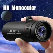 2000x24 HD Monocular Telescope Mini Portable Mobile Phone Telescope With Holder Outdoor Camping Hunting Birdwatching Telescopes - Multicolor - View 1