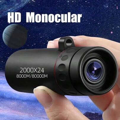 2000x24 HD Monocular Telescope Mini Portable Mobile Phone Telescope With Holder Outdoor Camping Hunting Birdwatching Telescopes