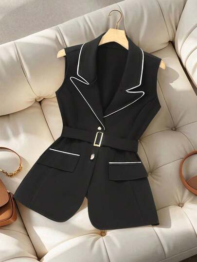 جاكيت صدرية كاجوال متعددة الاستخدامات للنساء كبيرات الحجم