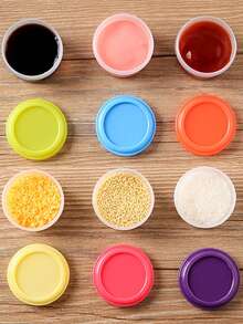 4pcs/6pcs 35ml Salad Dressing Containers With Screw Lids, Plastic Sauce Condiment Containers With Covers For Lunch Box School Supplies,Back To School,Picnic,Party - View 5