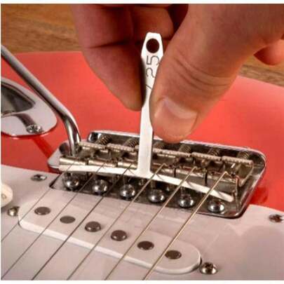 A Set Of 9 Pieces - Electric Guitar, Acoustic Guitar, Electric Bass. Neck, Fingerboard, Frets, Curvature Of Strings, Bridge, Curvature Of Bridge. Adjustment Measuring Calipers