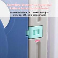 TUMYES Corralito Plegable para Bebés, 223 * 192 * 64cm Parque de Juegos para Nios, con 180 * 200cm Colchoneta para Gatear, con Ventosas y Antideslizantes, Corral Hogar Interior Exterior (20 paneles) - ColorA - Ver 5