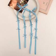Cute Bowknot Ribbon Hair Clip, Elegant Long Butterfly Ribbon Hair Accessory - Multicolor - View 17