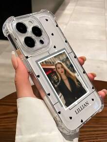 1个透明防摔可定制手机壳，个性化字体、姓名、爱心、蝴蝶结设计，永恒时尚，适用于三星S25 Ultra/S25 Plus/S25/S24 Ultra、11/11 Pro/11 Pro Max/12/12 Pro/12 Mini/12 Pro Max/13/13 Pro/13 Pro Max/13 Mini/14/14 Plus/14 Pro/14 Pro Max/15/15 Plus/15 Pro/15 Max/16/16 Plus/16 Pro/16 Pro Max 16E等安卓手机 - 無色 - 查看 5