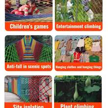 Esta malla de color multifuncional está diseñada para proteger escaleras y balcones, así como para sellar ventanas. También se utiliza para prevenir caídas y escaladas en edificios. Sus colores brillantes sirven de advertencia y su instalación es sencilla y rápida. - Multicolor - Ver 9