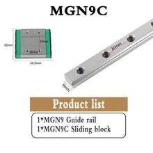 Carril guía lineal MGN7 MGN9 MGN12 MGN15 1 Uds guía lineal MGN + 1 Uds MGN enrutador de carril lineal deslizante-600MM impresora 3D YV78 - MGN9H - Ver 11