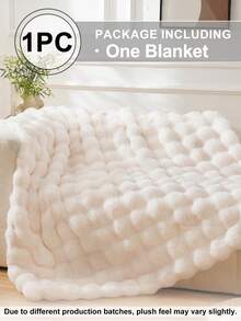 1件纯色毛绒毯,多种颜色可选,柔软保暖的仿毛皮奢华风格毯子,适用于客厅、卧室、沙发等场所,蓬松长绒毯,柔软舒适的沙发毯,秋季装饰,房间装饰,学习用品 - 彩色 - 查看 3