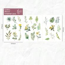 3pcs/Set Botanical Stickers, Flat Adhesive Stickers With Backing, DIY For Album, Notebook, Phone Case, Books Scrapbook Supplies Scrapbooking - 1 Set - View 10