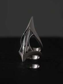 Cyberpunk Blade Ring, Exaggerated Fashion, Women's Adjustable Open Ring, Jewelry Gift - Silver - View 1