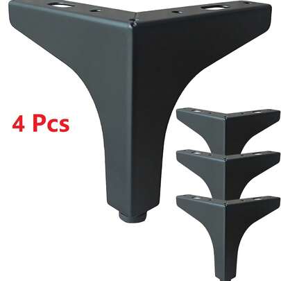 4 piezas Patas de mueble de metal modernas, patas de repuesto para muebles, para reparar sofá, gabinete, mesa, estantería, adecuadas para accesorios de decoración del hogar