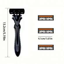 Safety Razors, Manual Shaving Razors, 3-Layres Blade Razors, Replacement Razor Blades, Hair Care Tools, Traditional Safety Razors For Smooth Shaving Travel - Multicolor - View 5