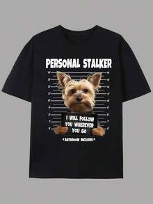 Camiseta con estampado de Anima, estampado de Dog Private Stalker, marca de ropa urbana americana, camiseta de manga corta con estampado de letras de grafiti de diseñador, top unisex de estilo urbano para parejas, camisetas estampadas para hombre, camiseta unisex de anime, camiseta gráfica de anime, camiseta gráfica de manga corta - Camiseta de moda de verano genial para uso casual en todas las estaciones. ‌ Moda de Verano, Ropa Casual, Estilo Urbano, Atuendos Cotidianos, Cómodo, Moderno, Estilo de Vida Activo, Clásico, Look de Verano Relajado. El mejor regalo para Hombres y Mujeres. - Negro - Ver 1