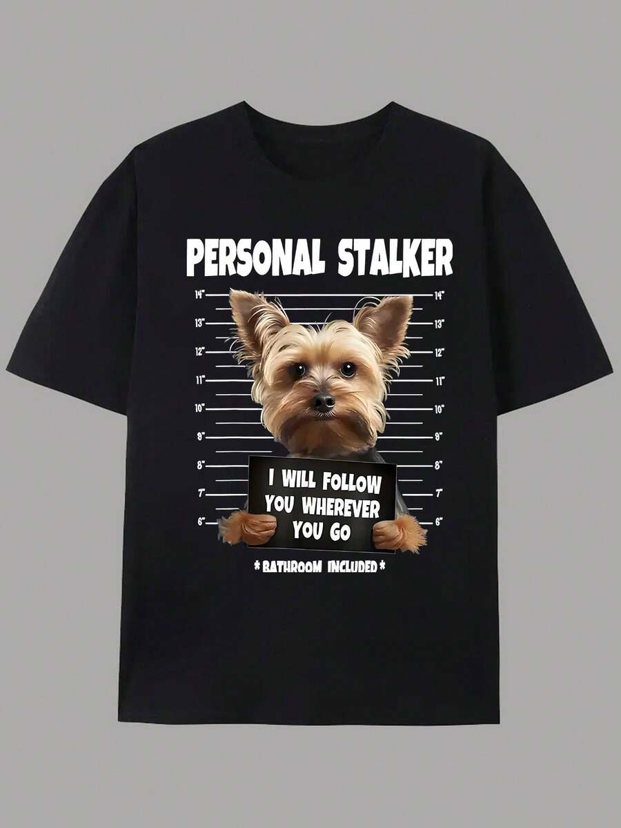Camiseta con estampado de Anima, estampado de Dog Private Stalker, marca de ropa urbana americana, camiseta de manga corta con estampado de letras de grafiti de diseñador, top unisex de estilo urbano para parejas, camisetas estampadas para hombre, camiseta unisex de anime, camiseta gráfica de anime, camiseta gráfica de manga corta - Camiseta de moda de verano genial para uso casual en todas las estaciones. Moda de Verano, Ropa Casual, Estilo Urbano, Atuendos Cotidianos, Cómodo, Moderno, Estilo de Vida Activo, Clásico, Look de Verano Relajado. El mejor regalo para Hombres y Mujeres. - Negro - Ver 1