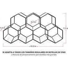 U Chef Soporte para Botellas de Vino, Estante de Vino Moderno de Metal, Almacenamiento de Botellas de Vino, Organizador de Botellas de Vino para 9 Botellas. - Ver 7