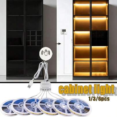 Acosh Neon 1000 bóng đèn LED COB dải cảm ứng cho tủ quần áo, đèn ngủ có thể điều chỉnh độ sáng, đèn LED COB dải điều chỉnh độ sáng cho phòng ngủ, tủ quần áo, nhà bếp.