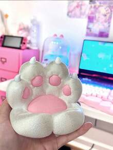 1pc Cute Cat Paw Thick & Durable Phone Holder, Minimalist Plastic Anime Girl Desktop Companion - Multicolor - View 5