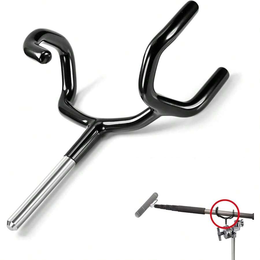 Boom Pole Holder, Boom Mic Holder, Boom Microphone Holder, Microphone Metal Boom Pole Holder Audio Boom Cradle Mount Stand, Boom Pole Holder For C-Stands And Mic Stands - Microphone Mount - View 1