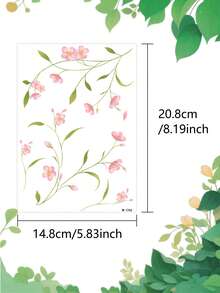 1 Sheet Leaf Vine Temporary Tattoo Stickers For Women, Waterproof Long-Lasting, Roses And Floral Designs, Spring&Summer Decoration Additions, Delicate And Exquisite, Suitable For Arms, Wrists, Insteps, Collarbones, Backs, Fake Tattoos - MultiWarna - View 6