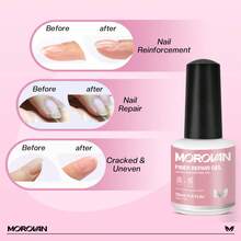 Morovan Cracked Nail Repair Gel: 2pcs 15ML Nail Fiber UV Gel Healthy Nail Strengthener For Restore Weak Nails Broken Nail Damaged Nails - Fill In And Fix Nail Cracks Flawlessly - 2pcs - 查看 3