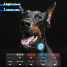 1pc LED Pet Glow Light, Dog Walking Lamp With 4 Brightness Settings, Safety Light And Easy-To-Replace Battery, Suitable For Nighttime Walks For All Pets - Multicolor - View 5