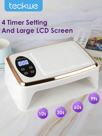 1 件 90-LED 大功率指甲烘干灯，快速固化美甲凝胶抛光 UV 灯指甲护理沙龙设备，无污迹指甲烘干灯