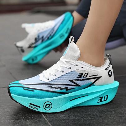 Men's Lightweight Running Shoes, Carbon Fiber Technology, Breathable Design, Non-Slip Outsole, Suitable For Marathon And Fitness Training