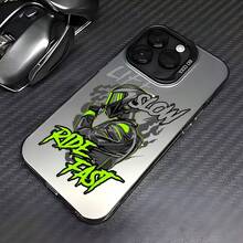 [Local 24-Hour Shipping] Apple 17  22-26 Galaxy  13-15 ULTRA Phone Case: Suitable For IPhone 17, 16E, 16, 15, 14, 13, 12, 11 Mini Pro Max, Air, X, XR, XSMAX, 8, 7 Plus. This Cool Motorcycle-Style Phone Case Features A Shockproof, Matte Back Design. - 銀色 - 查看 2