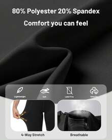 EBIOSVE Women's High-Waisted Booty Lifting Shorts - Tummy Control Gym Shorts With Side Pockets | Perfect For Yoga, Pilates, HIIT & Summer Workouts - 3pcs(black) - 查看 4
