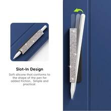 Diamond Light Luxury Silicone Pencil Holder Cover Compatible With Apple Pencil Pro 1st/2nd/3rd Generation, Universal For Gel Pens - Multicolor - View 5